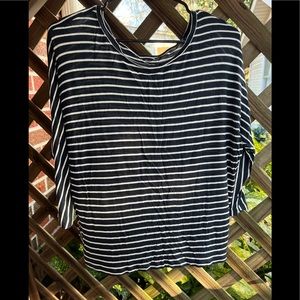 Black and white striped top